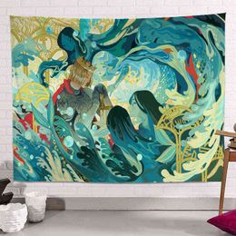 Cartoon Hanging Cloth Kawaii Room Decor Illustration Decoration Background Bedroom Carpet Home Accessories J220804