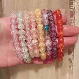 Beaded Strands Crystal Bracelet Flower Elastic Simple Lucky Bring Your Own Or Send A Friend Chain Inte22
