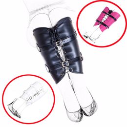 Adjustable Lockable PU Leather Ankle Cuffs Leg Binder BDSM Bondage Bound Straps Slave Cosplay Erotic Game sexy Toys For Women