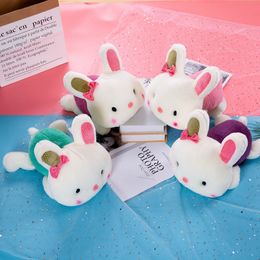 Kids Toy Plush Toys Legged Charcoal Bunny Stuffed Plush Animals Car Dolls Soft Pink Lying Noble Doll Pillow Cushion Gift Open Surprise Wholesale In Stock