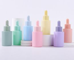 100pcs 30ml color essential oil dropper bottle with rubber tube fully enclosed liquid bottle thickened glass drop