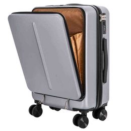 New Inch Carry On Suitcase Wheels ''trolley Luggage Bag Travel Rolling Cabin With Laptop Fashion men J220708 J220708