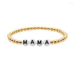 Beaded Strands 2022 Fashion MAMA Letter Bracelet Bracelets Women Jewellery Jewellery Stretch Pulsera Gift For Her Fawn22