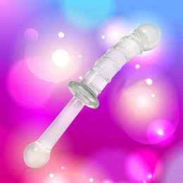 K5DF Bullet Vibrator Glass Dildo Artificial Penis Crystal Beads Butt Plug sexy Products