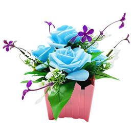 Decorative Flowers & Wreaths Gardening UV-resistant Floral Arrangement Artificial Rose Bonsai Household SuppliesDecorative