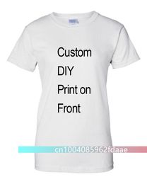 One Side Front Print DIY T Shirt Custom Women T Shirts Team Unique Designer Lady Premium Tops Ladies Graphic Tees Basic Tshirt 220614