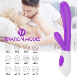 Sex toy Toy Massager Rechargeable G-spot Dildo Rabbit Vibrator Waterproof Erotic Toys for Women Female Masturbation Lesbian Adult Products PHSY