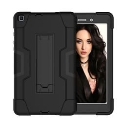 Military Heavy Duty Rugged Armour Case For Samsung Galaxy Tab Tab A 8.0 Inch T290/T295 Impact Shockproof Silicone Plastic Kickstand Tablet Cover