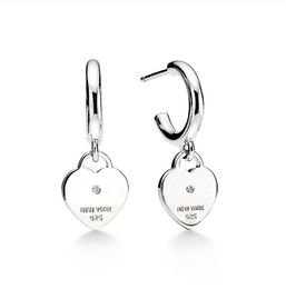 Womens Designer Earrings For Ladies Designers Heart Earrings Silver Fashion Luxury Jewerly Diamond Earrings Lovers Stud Ear Rings