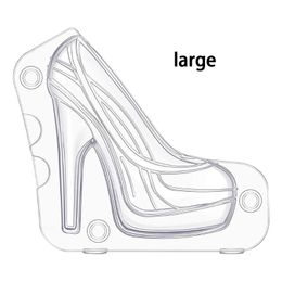 Baking Moulds Creative 3D High Heel Chocolate Mold Birthday Cake Molds Shoe Candy Platform Large FoBaking