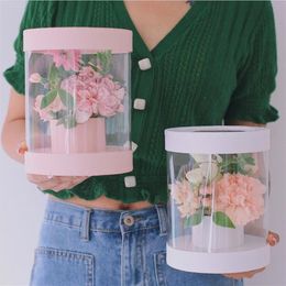 -10pcs mini flores redondas caixas de embalagem de embalagens de casamento caixa de armazenamento em casa caixa de decoração de florista caixas de chapéu de arranjo de flores328u
