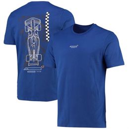 New plus-size F1 team uniform men's fans summer T-shirt high-quality men's breathable short-sleeved racing suit