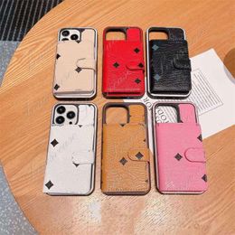 Luxury Fashion Phone Cases For iPhone 14 14promax 14plus 14pro 13 Pro Max 12pro 11 13pro 13Promax XSMax PU leather Double Colour edge shell 7/8plus covers Card package