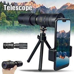 Super Telepo Zoom Monocular Telescope Portable Telescope Monocular Telescope for Travel Supports Smartphone To Take Pictures 201028