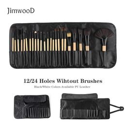 Jimwood Makeup Brushes Case Empty Portable Holder Organiser Pouch Pocket PU Cosmetic Brush Beauty Bag Tools 220722