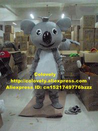 Mascot doll costume Grey Coala Koala Bear Baby Phascolarctos Cinereus Mascot Costume With Smiling Face White Belly Mascotte Adult No.95 Free