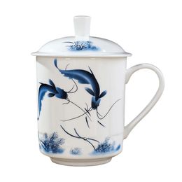 Mugs ReadStar China Jingdezhen Ceramic Tea Cup Bone 500ml With Lid Household Office Conference Customization CupMugs