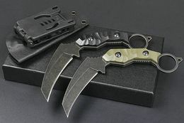 Специальное предложение M6647 Фиксированное лезвие Karambit Нож 5CR13MOV Каменное мыть