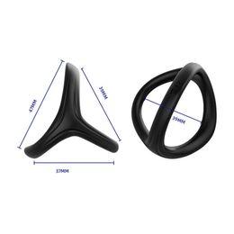 SAMOX Silicone Durable Penis Ring Adult Men Ejaculation Delay Cock Rubber Rings Enlargement sexy Toys For Male