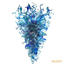 -Arte nórdico Blue color lámpara colgante de vidrio iluminación cristal