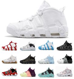 Classic Air More Uptempos 96 Basketball Shoes Max 96s Black White Panda Valerian Blue Action Grape Volt University Blue Chrome Sunset Light Aqua Mens Women Sneakers