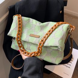 Evening Bags Elegant Trend Jacquard Cloth Women's Armpit Bag 2022 Fashion Small Square Female Purse Phone Shoulder Crossbody BagsEvening