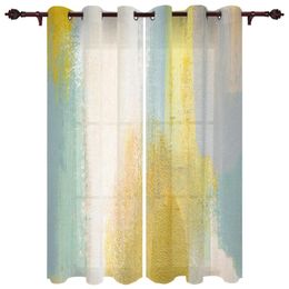 Curtain & Drapes Abstract Oil Painting Colour Modern Window Curtains Living Room Bathroom Kitchen Household ProductsCurtain