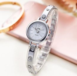New Wristwatches Bracelet Women Simple Design Classic Stainless Steel Analog Quartz Wrist Watch Luxury Crystal Small Clock For Birthdays