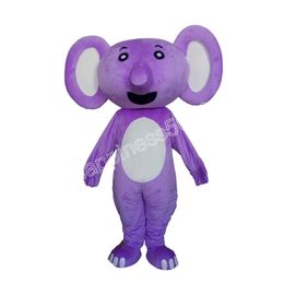 Performance Purple Elephant Mascot Costumes Halloween Christmas Cartoon Character Outfits Suit Advertising Leaflets Clothings Carnival Unisex Adults Outfit