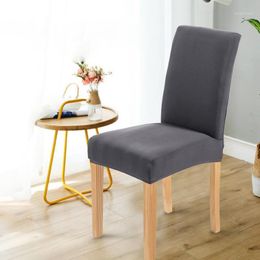 Dining Chair Cover Spandex Stretch Covers For Living Room Solid Colour Slipcover Protector Home El Banquet 1/2/4/6pcs