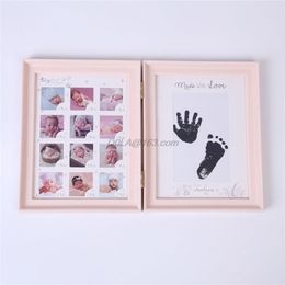 born Baby Hand Foot Ink Pad Print Infants Full Moon Age Growth Po Frame baby gift children birthday gift LJ201215