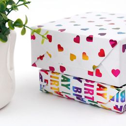 Gift Wrap 1pc sell Seven Color Birthday Wrapping Paper 70x50cm Size Scrapbooking School Suppliers Stationery Letter Packag