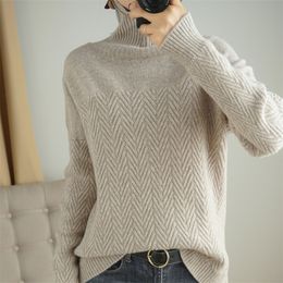 winter new wool sweater women turtleneck pullover sweater loose lazy long sleeves drop-shoulder cashmere knitted bottoming shirt 210203
