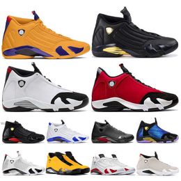 2021 Nova Chegada Jumpman 14 14s Mens Basquete Sapatos Último Tiro Playoff Black Toe Gym Red Turbo DMP Candy Cane University Gold Trainers