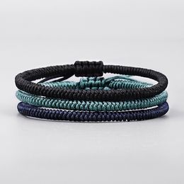 Exquisite Tibetan hand-woven diamond knot red rope bracelets dark black rope bracelet bracelet Jewellery