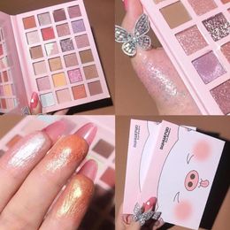 Eye Shadow Colours Eyeshadow Glitter Pearlescent Waterproof Ins Cute Piggy Beginner Earth Colour Palette Make Up CosmeticsEye