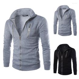 Men's Hoodies & Sweatshirts Men Long Sleeve Hoodie Hooded Zip Sweatshirt Casual Slim Fit Sport Cardigan Top