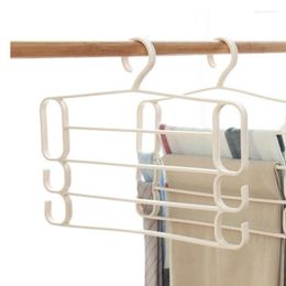 Hangers & Racks 2pcs/lot 35cm Multi-functional Trousers Rack With Multi-layer Hangerhousehold Plastic Clotheshorse Magic Pants Hang