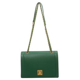 Elegant Women Green Axillary Bags Crossbody Bags Chain Shoulder Bag Evening Totes Clutch Designer Luxury PU Leather Handbags