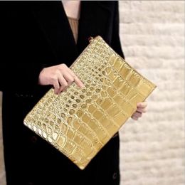 Evening Bags Crocodile Pattern Women Day Clutch Bag PU Leather Clutches Ladies Hand Envelope Luxury Party BolsaEvening