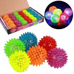 Soft Rubber LED Novelty Lighting Toys Hedgehog Ball Bouncing Barbed Flash Pet Christmas Birthday Festival Gift MYY9839A