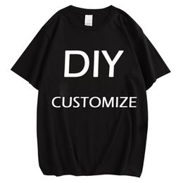 CLOOCL DIY 100 Cotton T shirts 3D Print Black T shirts Cartoon Anime Animals Singer Brand Design Casual Tops 220708gx