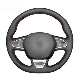 Steering Wheel Covers Black PU Faux Leather Car Cover For Kadjar 2022-2022 Koleos Megane Talisman Scenic Espace 2022-2022Steering CoversStee