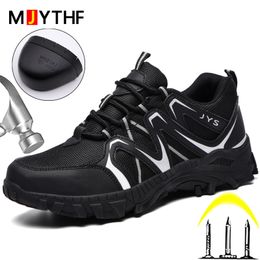 Outdoor Hiking Boots Work Safety Shoes Men High Quality Work Shoes Sneakers Anti-smash Anti-stab Indestructible Industrial Shoes