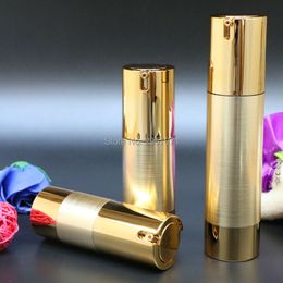Luxury Wire Drawing Empty Airless Pump bottles Mini Portable Vacuum Cosmetic Treatment Travel bottle 100pcs