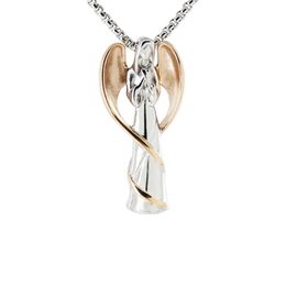 angel keepsake gifts Canada - Angel Cremation Necklace Memorial Urn Pendant Rose Gold Stainless Steel Ashes Keepsake Jewelry Gift for Women Men Hold Human   Pet252d
