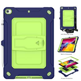 Pieghevole Hidden Kickstand Silicon Child Drop Proof Tablet Case Cover per iPad 10.2 10.5 11 per Samsung TAB A 8.0 10.1 10.4