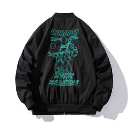 Pilot Jacket Men Embroidery Bomber Jacket Hip Hop Retro Baseball Coat Anime Letter Outerwear Streetwear Couple Clothes Fashion T220816