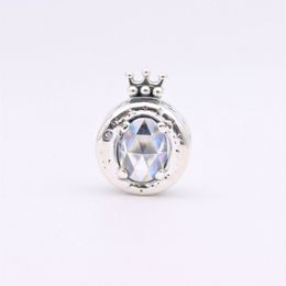 Clear Sparkling Crown O Charm 925 Silver Pandora Charms for Bracelets DIY Jewellery Making kits Loose Bead Silver wholesale 798266CZ