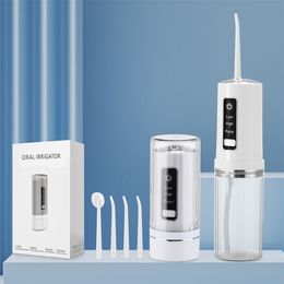 Portable Oral Irrigator 3 Modes USB Charge Tooth 230ML Collapsible Dental Water Flosser Teeth Cleaner Household Travel 220727